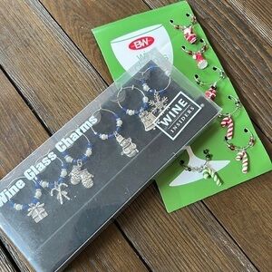 NIB two sets of wine charms/Wine insiders & BW